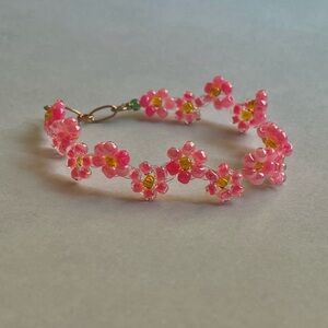 Cherry Blossom Beaded Bracelet